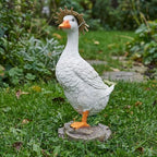Funny Duck Outdoor Statue, Resin Garden Lawn Yard Decor, Figurine Sculpture Ornament for Porch Patio Flower Bed Home Bookshelf, 11.6" H × 5.5" L × 5.5" W - Image 7
