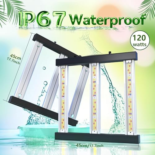 Grow Light FARMLITE 120W Grow Lights for Indoor Plants Full Spectrum LED Growing Light Plant Hanging Growing Bar Lamps Seedling Daisy Chain Dimmable Board 2x2ft Coverage (120, Watts) - Image 6