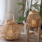 Handmade Bamboo Lantern Candle Holder for Home Holiday Parties Xmas - Image 6