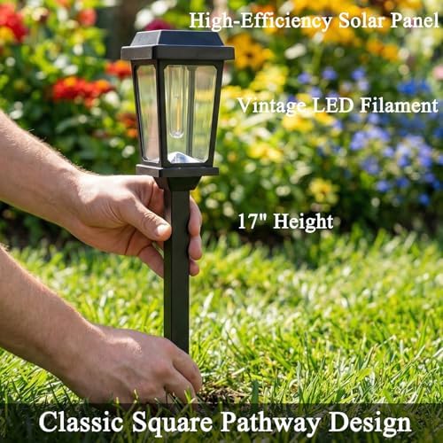 Solar Pathway Lights Outdoor 10 Pack, LED Solar Garden Lights - Image 5