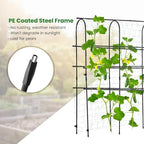 OTOSUNNY 72"x72" Garden Arch Trellis for Climbing Plants, Black - Image 5