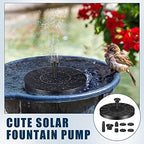 4 Pack Solar Bird Bath Fountain Pump with 6 Nozzle Water Floating Solar Fountain Panel Powered Bird Bath for Pond Garden Fish Tank Pool (6.3 Inch) - Image 6