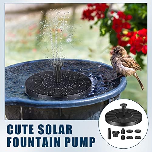 4 Pack Solar Bird Bath Fountain Pump with 6 Nozzle Water Floating Solar Fountain Panel Powered Bird Bath for Pond Garden Fish Tank Pool (6.3 Inch) - Image 6