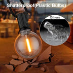 GPATIO Outdoor String Lights, 50FT G40 Bulbs Shatterproof Patio Lights, Waterproof Dimmable Hanging Outdoor Lights, Connectable LED Outside Lights for Backyard Yard Gazebo Porch Party - Image 4