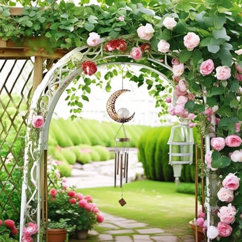 Sun Wind Chimes, Metal Wind Chimes, Waterproof Anti-Corrosion, Solar Wind Chime, Wind Chime for Outside/Window/Door/Garden/Outdoors, Gifts for Girl/mom/Friend. (Moon) - Image 7