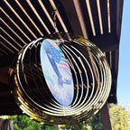 3D Wind Spinner 12" (30cm) Large Stainless Steel, Mirror Reflective Bald Eagle USA Flag, Smooth Spinning Kinetic Metal Garden Decor for Outdoor Indoor Patio Balcony Yard - Image 6