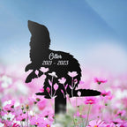 DINOMAN Personalized Ferret Memorial Stake Floral Ferret 12x12 inch Grave Marker Ferret Loss Gift Sympathy Gift for Ferret Lover (Ferret) by DINOMAN