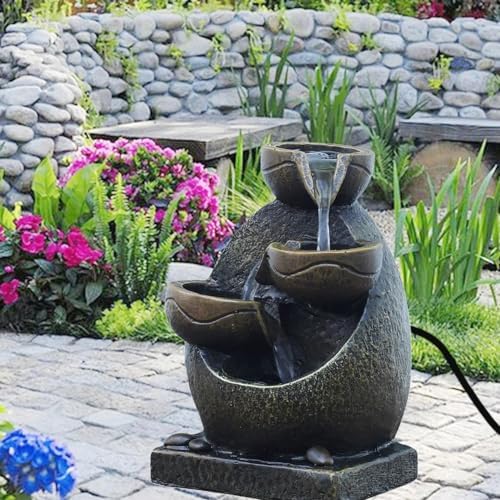 Indoor Water Fountain Outdoor Desk Bedroom Waterfall Farmhouse Yard Patio Home Office Deck Sculpture Decoration - Image 4