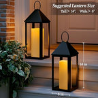 4" x 12" Ivory Large Waterproof Outdoor Flameless Candles Battery Operated LED Flickering Pillar Candles with Remote and Timer for Indoor Outdoor Lanterns, Long Lasting, Set of 2 - Image 2