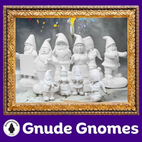 Gnometastic Gnude Gnomes - Middle Finger Unpainted Gnome, 12.5in, Paint Your Own Gnome - Funny Garden Gnomes to Paint for Adults, Polyresin Outdoor or Indoor - Image 5