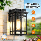 2 Packs Dusk to Dawn Outdoor Wall Lighting 9.76'', Black - Image 4