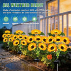 6 Pack with 36 Sunflower Solar Flowers Solar Lights Outdoor Garden Decor - Image 6