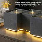 Sunlinua Small Modern Outdoor Water Fountain with 3 Led Lights - Image 5