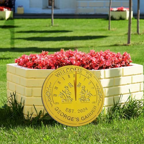 Personalized Butterfly sundials for the garden, Welcome to our Secret Garden Signs,Grow with love Flowers Garden Yard signs,Gardening Gifts for women,Gift Gardener Gift for Mom/Nana Mother's Day Gift by EFCUSTOMFC
