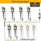 CPLIRIS Outdoor Landscape Lighting, LED Spot Lights Kit for Garden, Yard, House, Lawn, Tree, Flags, Fence Use, Warm White 2700k-3300k, IP67 Waterproof & Connectable - 6 Pack - Image 5