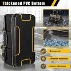 20 in Tool Bag For Men with Waterproof Molded Base, High Capacity Wide Mouth Tote, Construction Worker Electricians Tool Bags, Large Tool Bag Organizer for Men Women (Grey) - Image 2