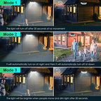 Solar Outdoor Flood Lights, 5-Head 300LED Motion Sensor Security Light, 270° Dusk to Dawn Waterproof Spotlights for wall Backyard Garage, Remote Control, 2 Pack - Image 6