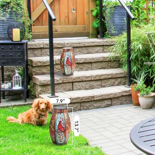 Solar Lanterns Outdoor Cardinal Garden Decor Light Waterproof Hanging Decorative Gifts for Women Mom Mothers Grandma Grandparents Birthday Gift - Image 5