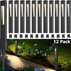 SUNVIE LED Low Voltage Landscape Lights 3W Pathway Lights Low Voltage 12-24V Landscape Path Lights 3000K CRI 90+ Aluminum Waterproof Pathway Lighting for Walkway Garden Yard ETL Listed Cord, 12 Pack by SUNVIE