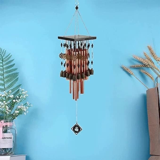 DULASP Outdoor Indoor Metal Tube Wind Chime with Copper Bell Large Windchimes for Patio Garden Terrace - Image 4