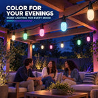 50FT RGBW Outdoor String Lights, Color Changing Patio Lights - Image 2