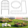KIMAZO 25 Pack Decorative Garden Fence Panels – Metal Arched Fencing Dog Fence No-Dig Animal Barrier Fence Rustproof Garden Edging for Yard, Patio, Dog Run, Outdoor Decor Landscape & Flower Bed by KIMAZO