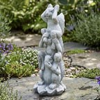 Elenon Zen Squirrel Statue, Three Wise Squirrels Sculpture, Meditation Yoga Animal Figurine, Sculpture, Hand-Painted Resin Garden Decor for Patio Lawn Home - Image 3
