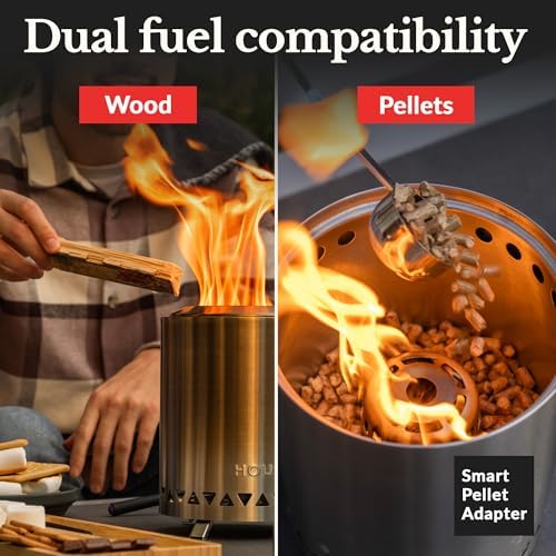 Houswise Smokeless Tabletop Fire Pit Outdoor - 8 Inch Mini Fire Pit, Wood Pellet Table Top Firepit, Portable Table Top Pit for Outside Patio, Small Pits Patio Heater Stove, Tabletop Firepit - Image 5