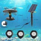 Solar Pond Lights,3000K Warm White LED Underwater Submersible Fountain Light,IP68 Waterproof Landscape Spotlights Lighting for Fish Aquarium Tank Garden Yard Pond Pool Decor(3-in-1) - Image 6