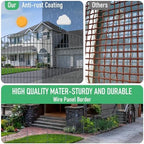 10‑Panel No‑Dig Garden Fence with Gate, 40" H x 23.6'L Outdoor Dog Barrier - Image 4