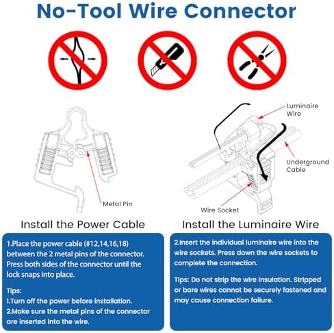 24 Pack Low Voltage Wire Connectors for Landscape Lighting, Compatible with #12/14/16/18 Gauge Underground Cable for Pathway Lights, Spotlight, In-ground Lights, Waterproof, UL Listed - Image 4