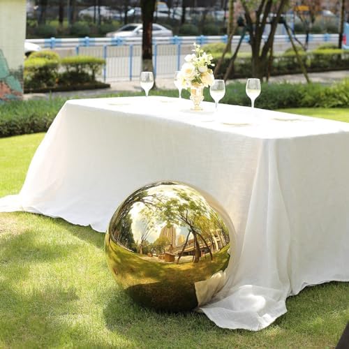 Balsa Circle 22 in Gold Stainless Steel Globe Gazing Reflective Mirror Balls Outdoor Garden Decor Centerpieces Wedding Party Events Reception Home Decorations Modern Ornaments Landscaping Accents - Image 4