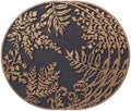 HF by LT Ferns Stepping Stone, 11-3/4 inches, Black with Brushed Brass Finish, Set of 3 by HFbyLT