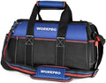 WORKPRO 16-inch Wide Mouth Tool Bag with Water-Proof Molded Base by WORKPRO