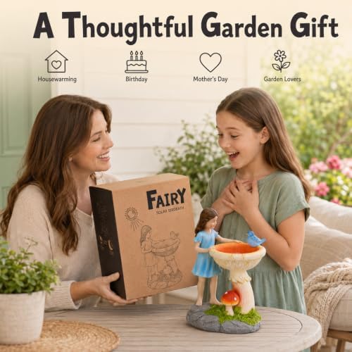 Solar Fairy Statues for Garden Decor: IP65 Waterproof Resin - Image 4
