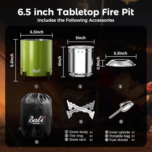 Tabletop Fire Pit Small Table Top Firepit Outdoor Smokeless Firepit Patio - Image 7