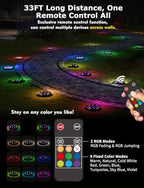 Color Changing Solar Ground Lights with Remote, IP67 Waterproof, 12Pack - Image 2