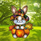 Cute Little Bunny Autumn Acrylic Suncatcher - Image 3