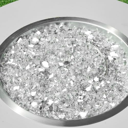 Skyflame 15LB Fire Pit Glass, 1/2-Inch Platinum Tempered Fireglass - Image 6