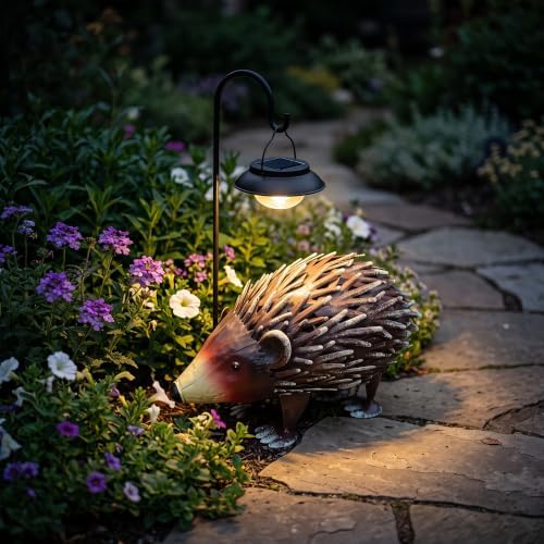 14.17" Iron Hedgehog Statue Garden Outdoor Sculpture Home Patio by Unknown