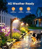 ELECLINK 8 Pack Solar Pathway Lights Outdoor, Adjustable Solar Powered Garden Lights with Bigger LED Lens, Auto On/Off Outdoor Waterproof Solar Lights for Yard Patio Lawn Sidewalk Walkway Driveway - Image 3