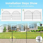 10 Panels No Dig Decorative Outdoor Garden Fence, 24in (H) x20ft (L) - Image 6