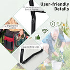 GIANTEX Garden Kneeler & Seat, Heavy-Duty Garden Bench, Black with 1 Bag - Image 7