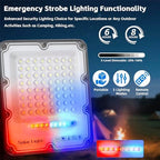 100W Solar Flood Light Outdoor Waterproof, 24000LM 6500K LED Solar Street Light with Remote, Dusk to Dawn Solar-Powered Lamp, Split Type Security Lighting with 13FT Cable for Parking Lot Yard Garage - Image 5
