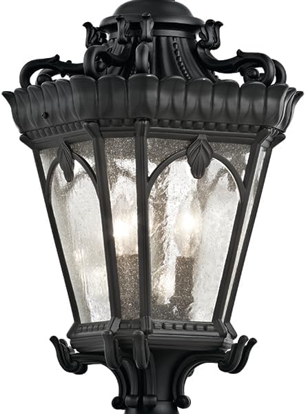 Kichler Tournai Outdoor Post Light, Textured Black, 27" - Image 3