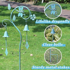 Dragonfly Metal Garden Art,Decorative Garden Stake with Bells for Outside - Image 5