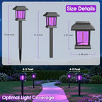 Greluna Solar Lights Outdoor,12 Pack Purple Waterproof Auto On/Off Solar Pathway Lights for Your Garden, Landscape, Path, Yard, Patio, Driveway,Walkway Halloween Decor - Image 7