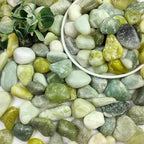 20LB Jade Pebbles for Landscaping, 0.7-1.2 Inch Natural Decorative Stones, Polished River Rocks for Landscaping,Plants, Vase, Flowerpot, Indoor Plants and Outdoor Garden Decoration by SHIZWU
