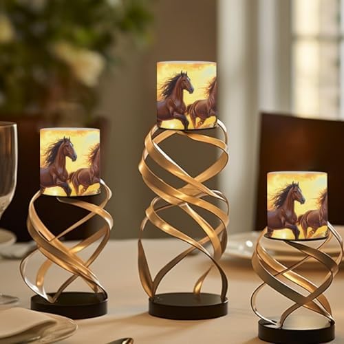 Sunset Horse Outdoor LED Flameless Candles Pack of 4 Waterproof Decorative Fake Pillar Candles with Flickering Flame Battery Powered Lights for Outdoor Patio Terrace Cafe Decor - Image 4