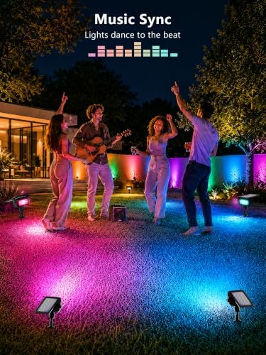 Brizled Smart Halloween Solar Spot Lights Outdoor 4 Pack Landscape Lighting - Image 6